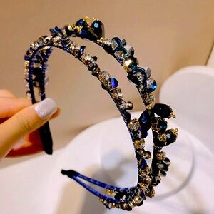 Blue Crystal Headband, Suitable for Daily  Wear or Occasion NEW